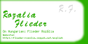 rozalia flieder business card